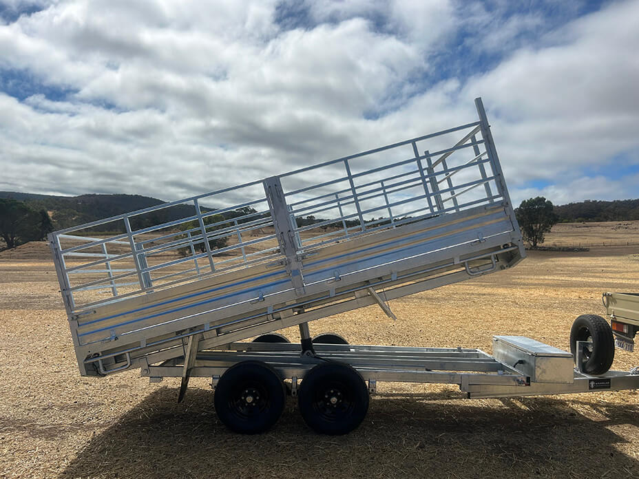 Tipping Trailer R15 Wheels and Galvanised Body